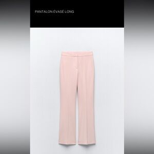 Zara Light Pink Flared Work Pants